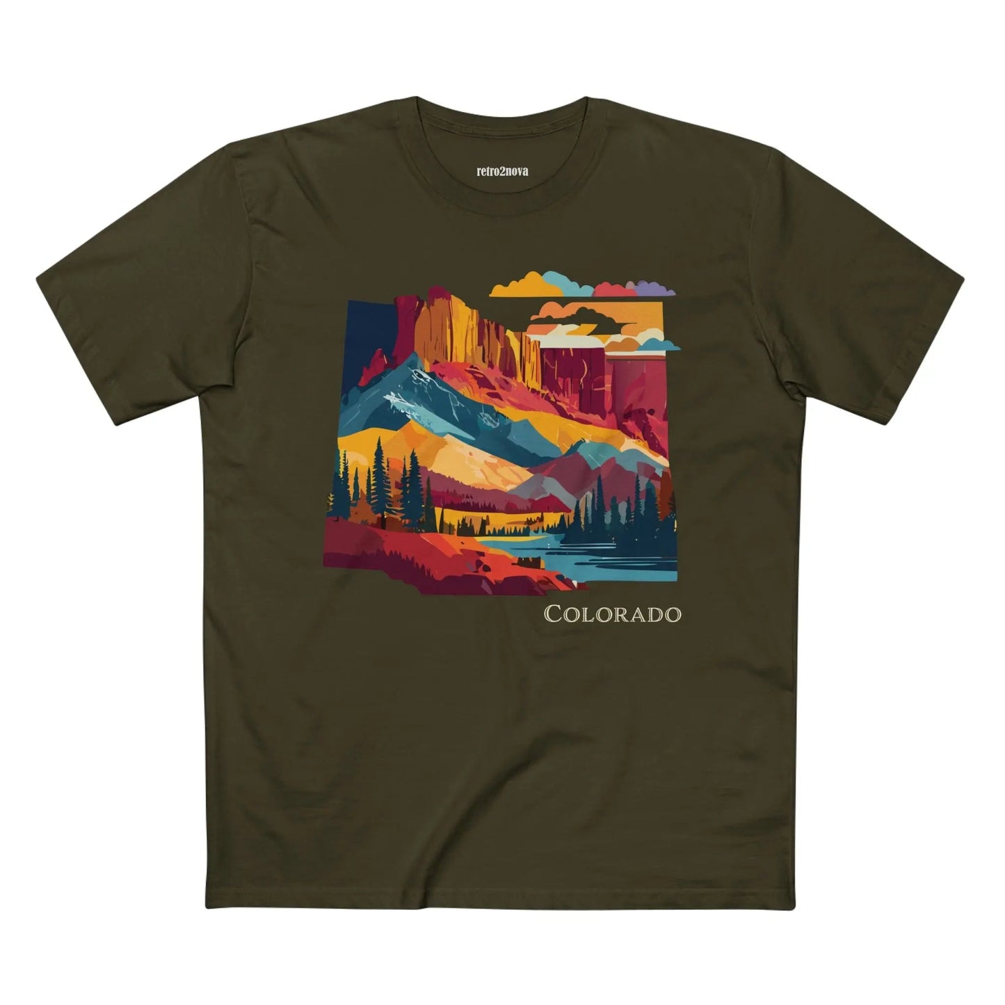 Colorado State Shirt Unisex Premium Cotton Tee With Original Art Design By Retro2Nova