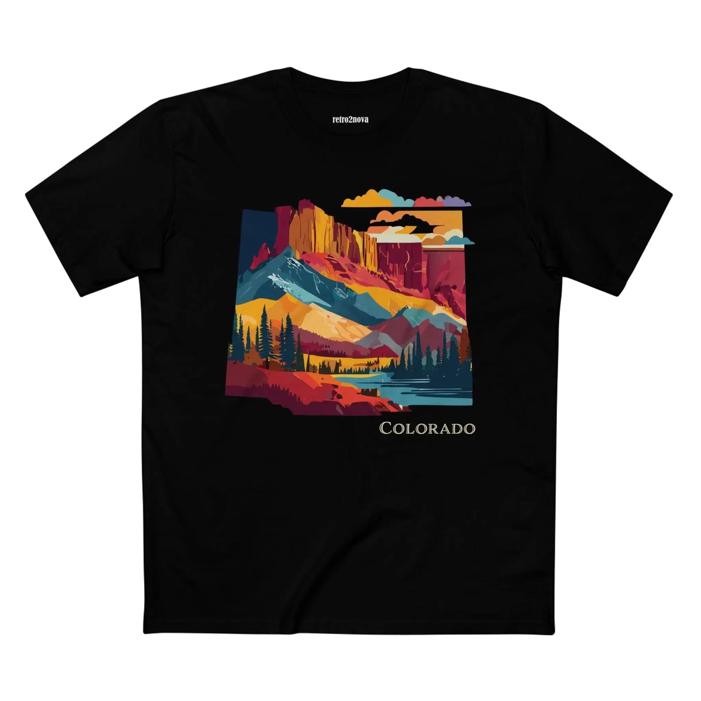 Colorado State Shirt Unisex Premium Cotton Tee With Original Art Design By Retro2Nova
