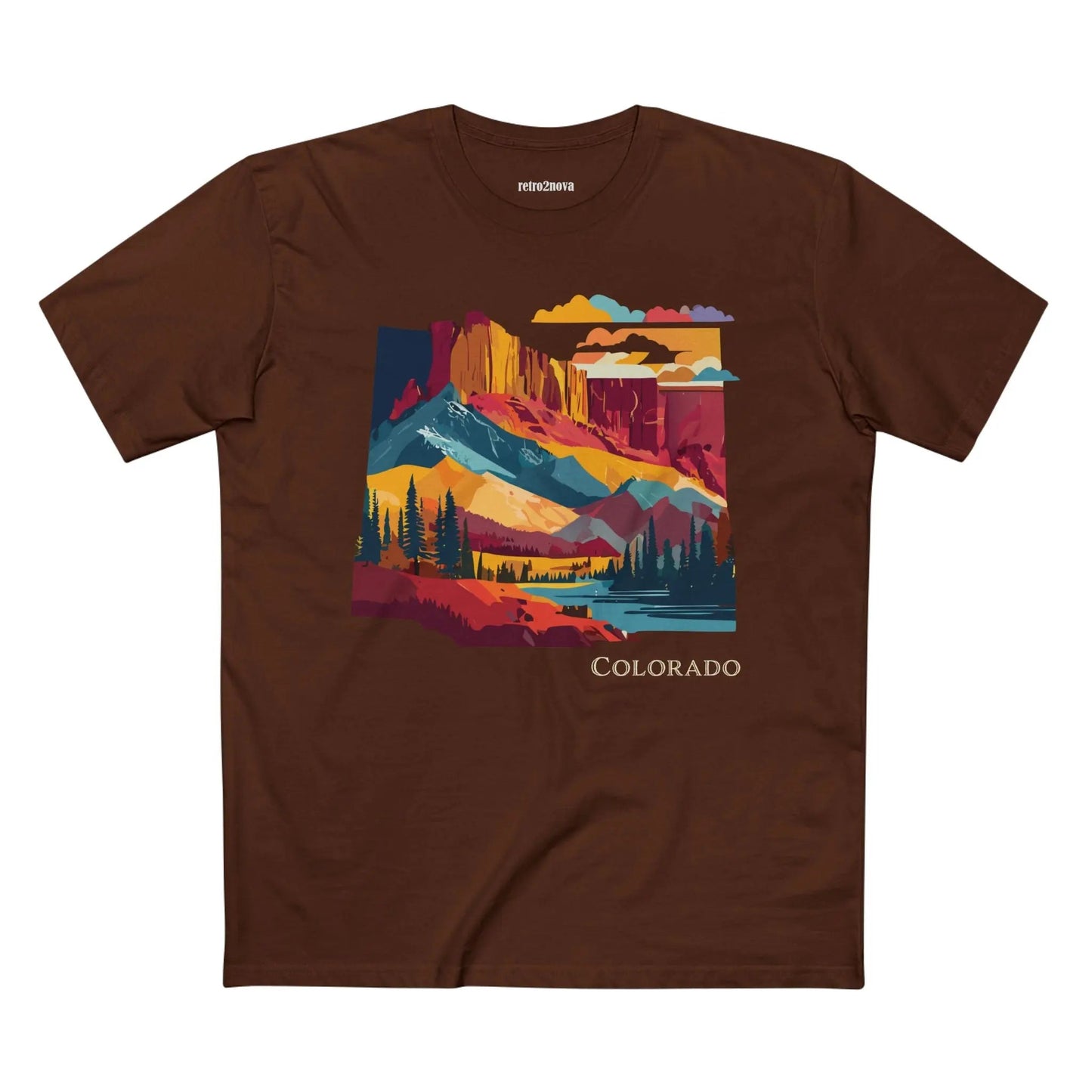 Colorado State Shirt Unisex Premium Cotton Tee With Original Art Design By Retro2Nova