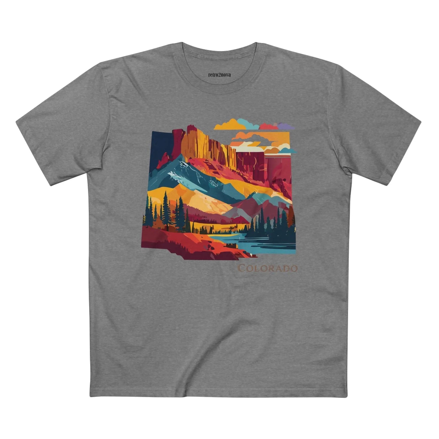 Colorado State Shirt Unisex Premium Cotton Tee With Original Art Design By Retro2Nova