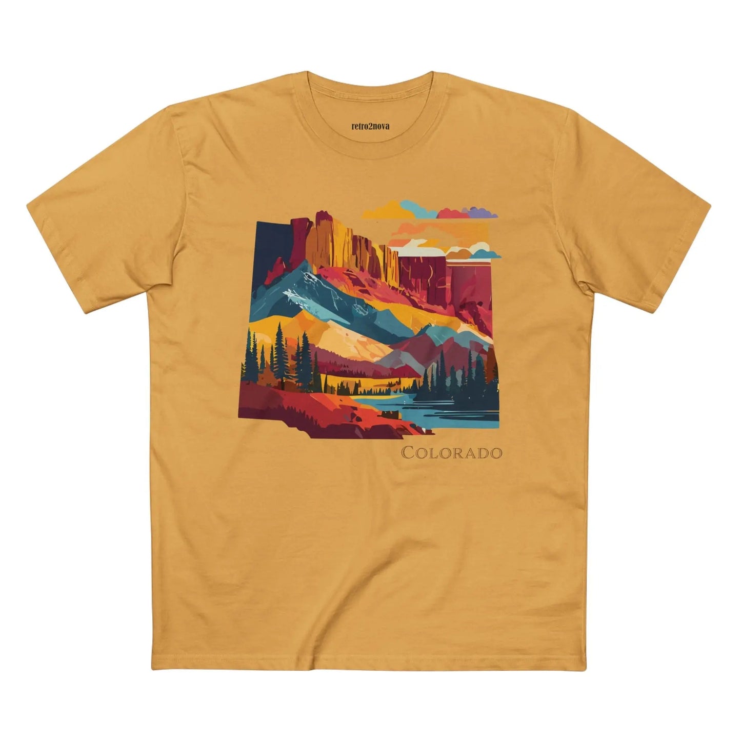Colorado State Shirt Unisex Premium Cotton Tee With Original Art Design By Retro2Nova