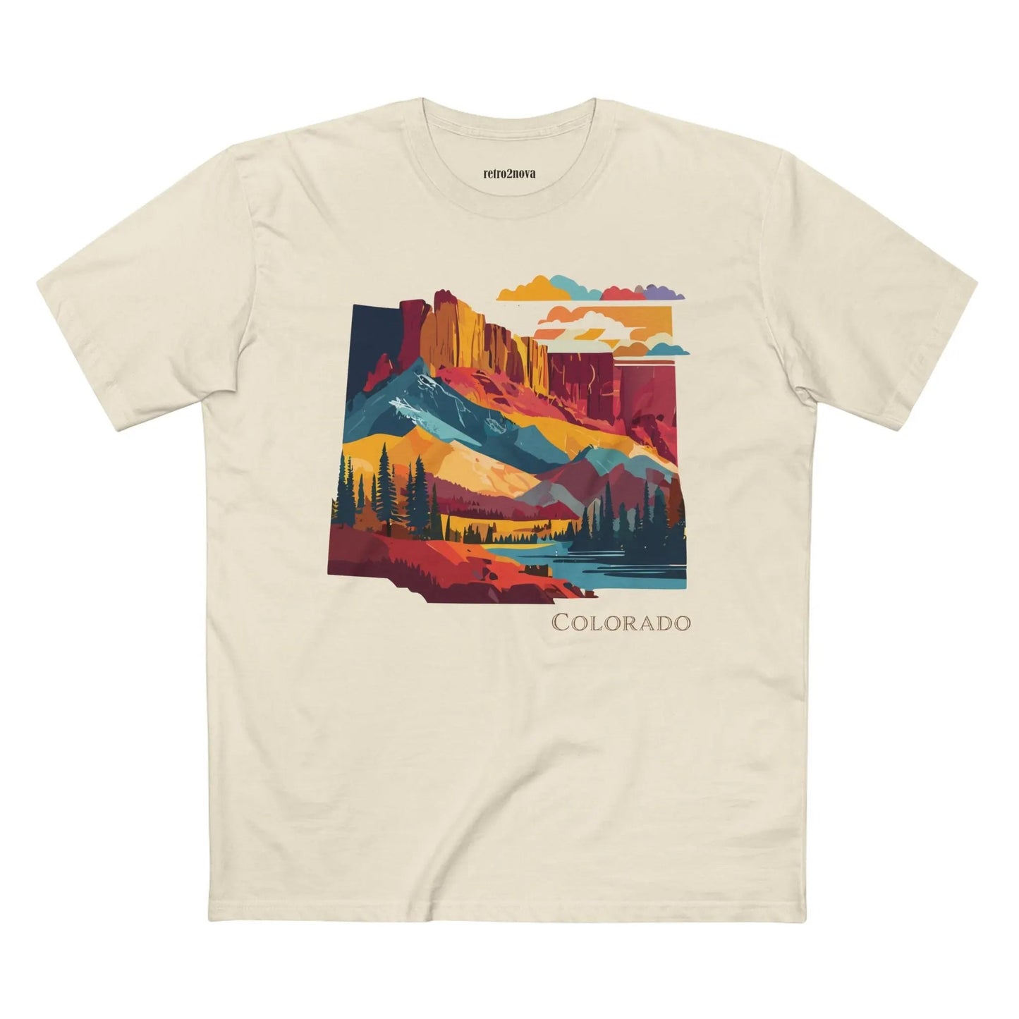 Colorado State Shirt Unisex Premium Cotton Tee With Original Art Design By Retro2Nova