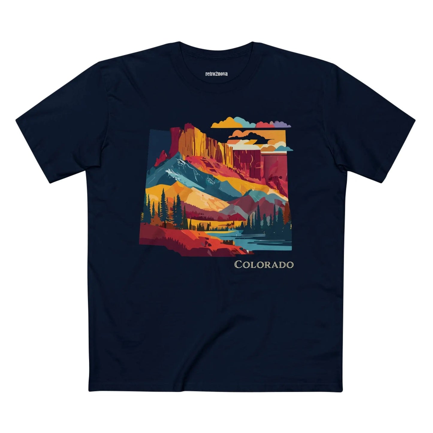 Colorado State Shirt Unisex Premium Cotton Tee With Original Art Design By Retro2Nova