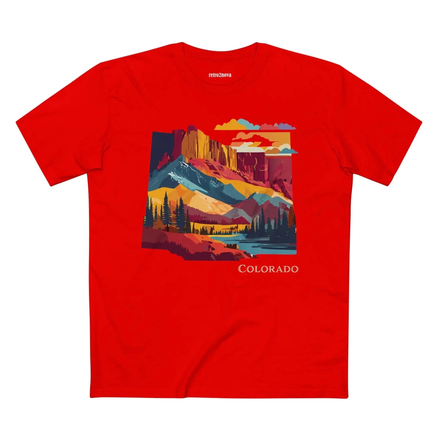 Colorado State Shirt Unisex Premium Cotton Tee With Original Art Design By Retro2Nova