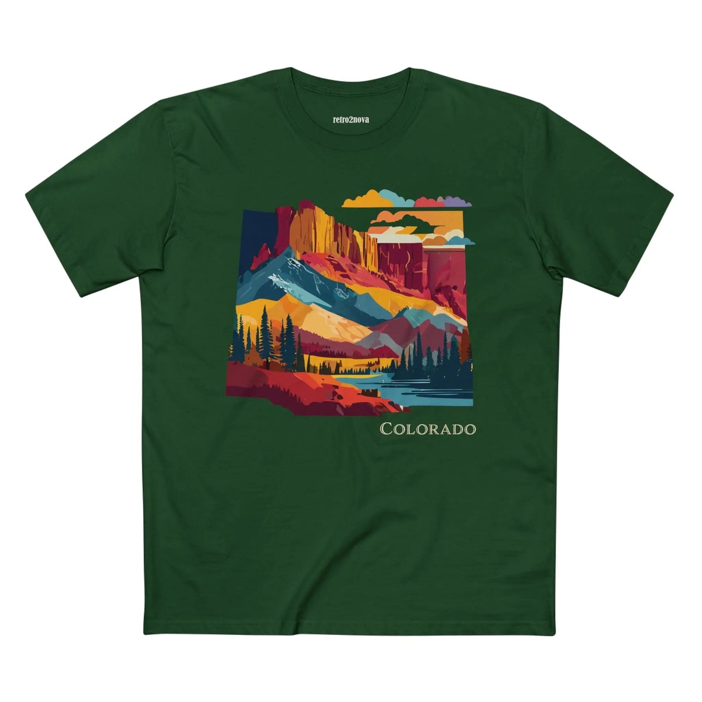 Colorado State Shirt Unisex Premium Cotton Tee With Original Art Design By Retro2Nova