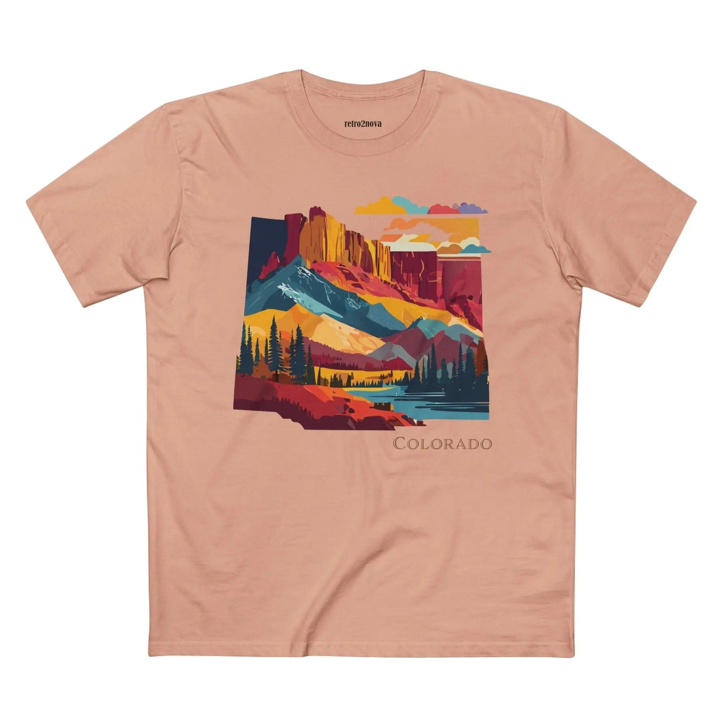 Colorado State Shirt Unisex Premium Cotton Tee With Original Art Design By Retro2Nova