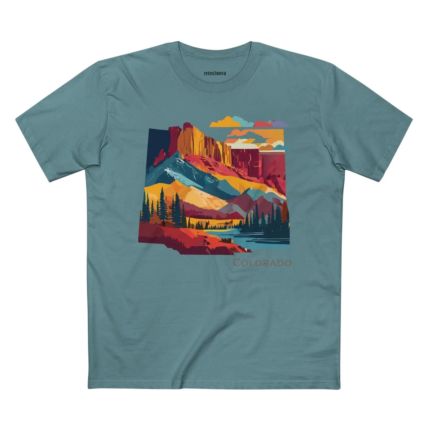 Colorado State Shirt Unisex Premium Cotton Tee With Original Art Design By Retro2Nova