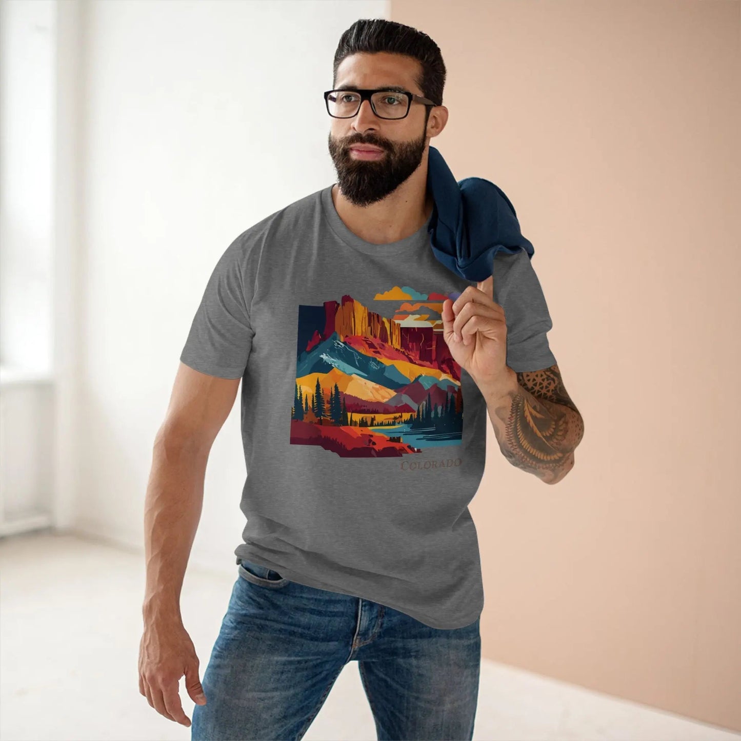 Colorado State Shirt Unisex Premium Cotton Tee With Original Art Design By Retro2Nova