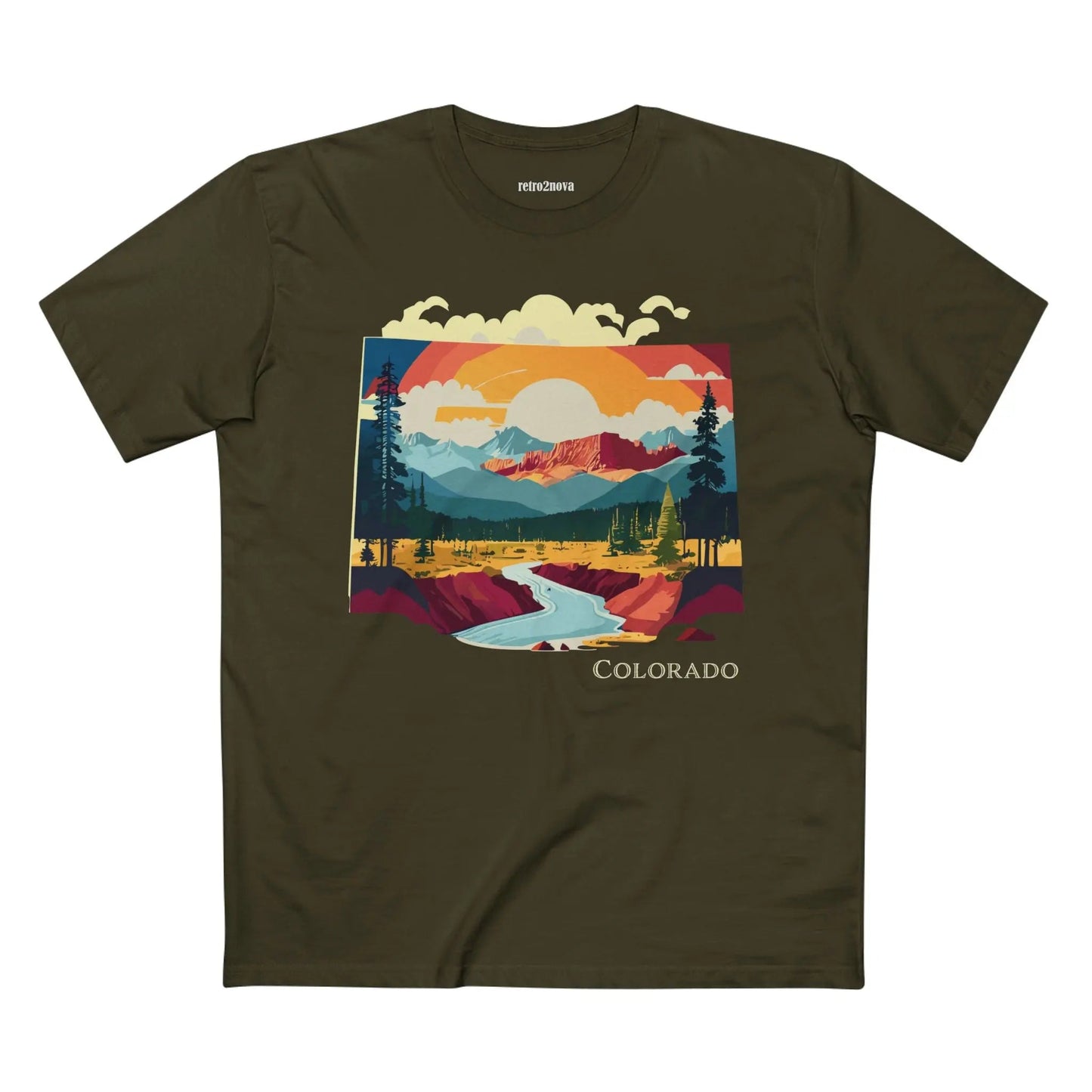 Colorado State Shirt Unisex Premium Cotton Tee With Original Art Design Retro2Nova