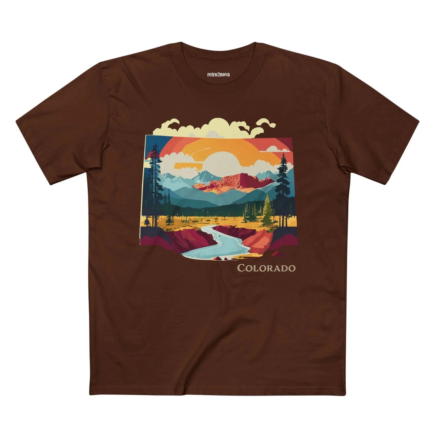 Colorado State Shirt Unisex Premium Cotton Tee With Original Art Design Retro2Nova