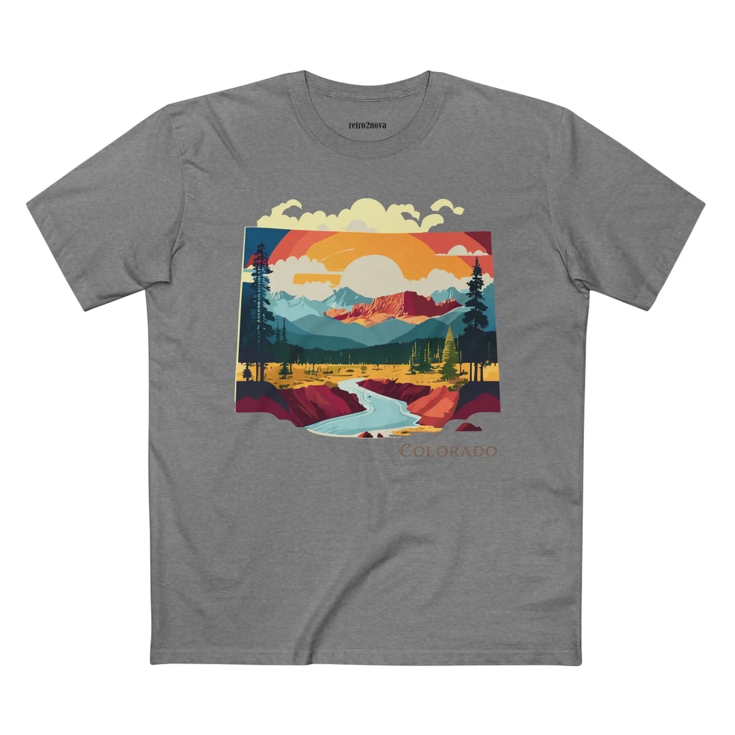 Colorado State Shirt Unisex Premium Cotton Tee With Original Art Design Retro2Nova