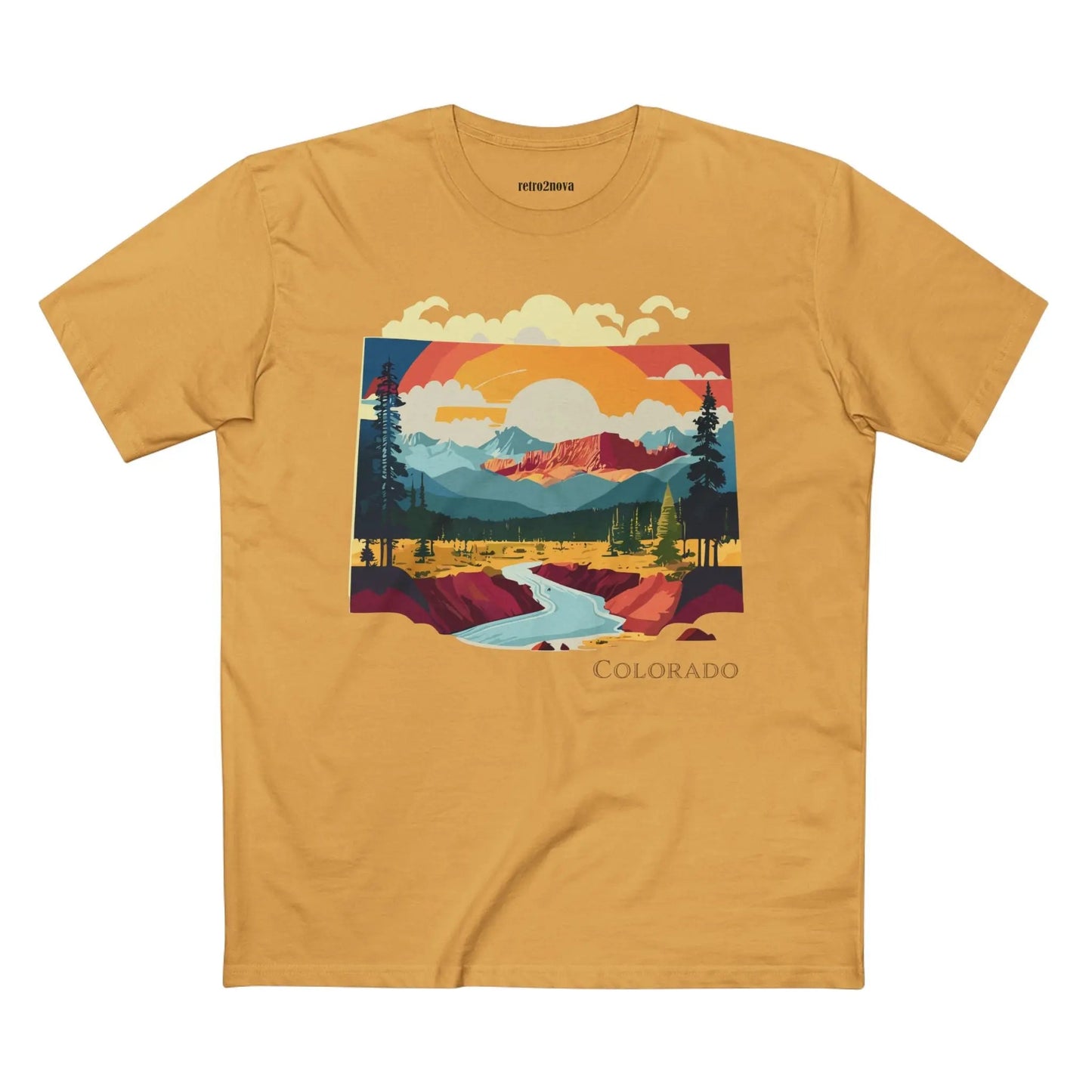 Colorado State Shirt Unisex Premium Cotton Tee With Original Art Design Retro2Nova