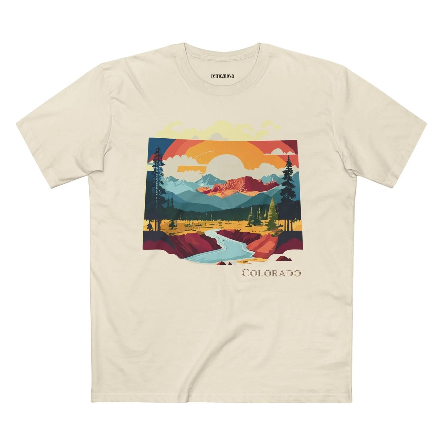 Colorado State Shirt Unisex Premium Cotton Tee With Original Art Design Retro2Nova