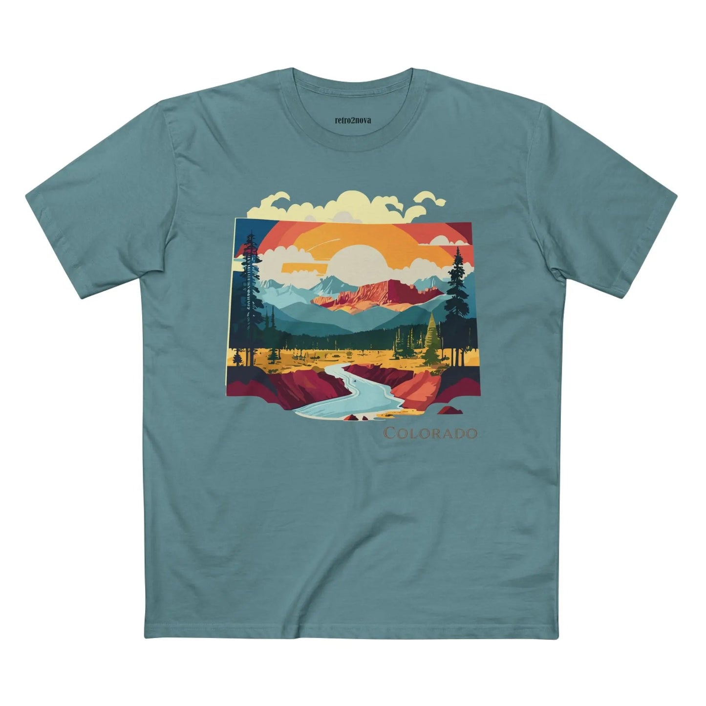 Colorado State Shirt Unisex Premium Cotton Tee With Original Art Design Retro2Nova