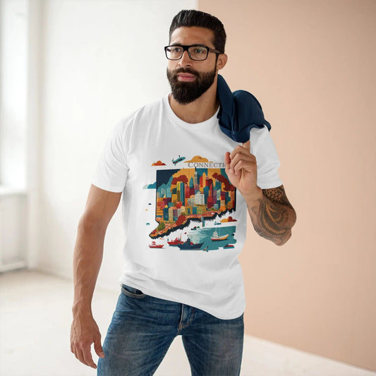 Connecticut State Graphic Unisex 100 Cotton Tee 19