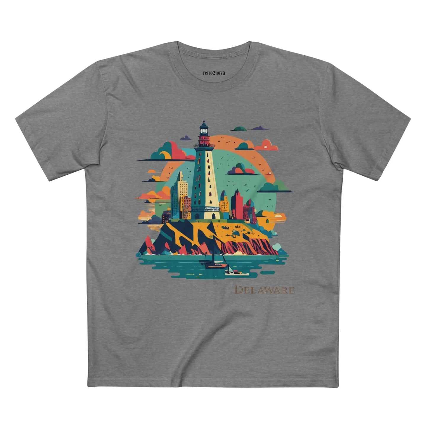 Delaware State Shirt Unisex Premium Cotton Tee With Original Art Design By Retro2Nova