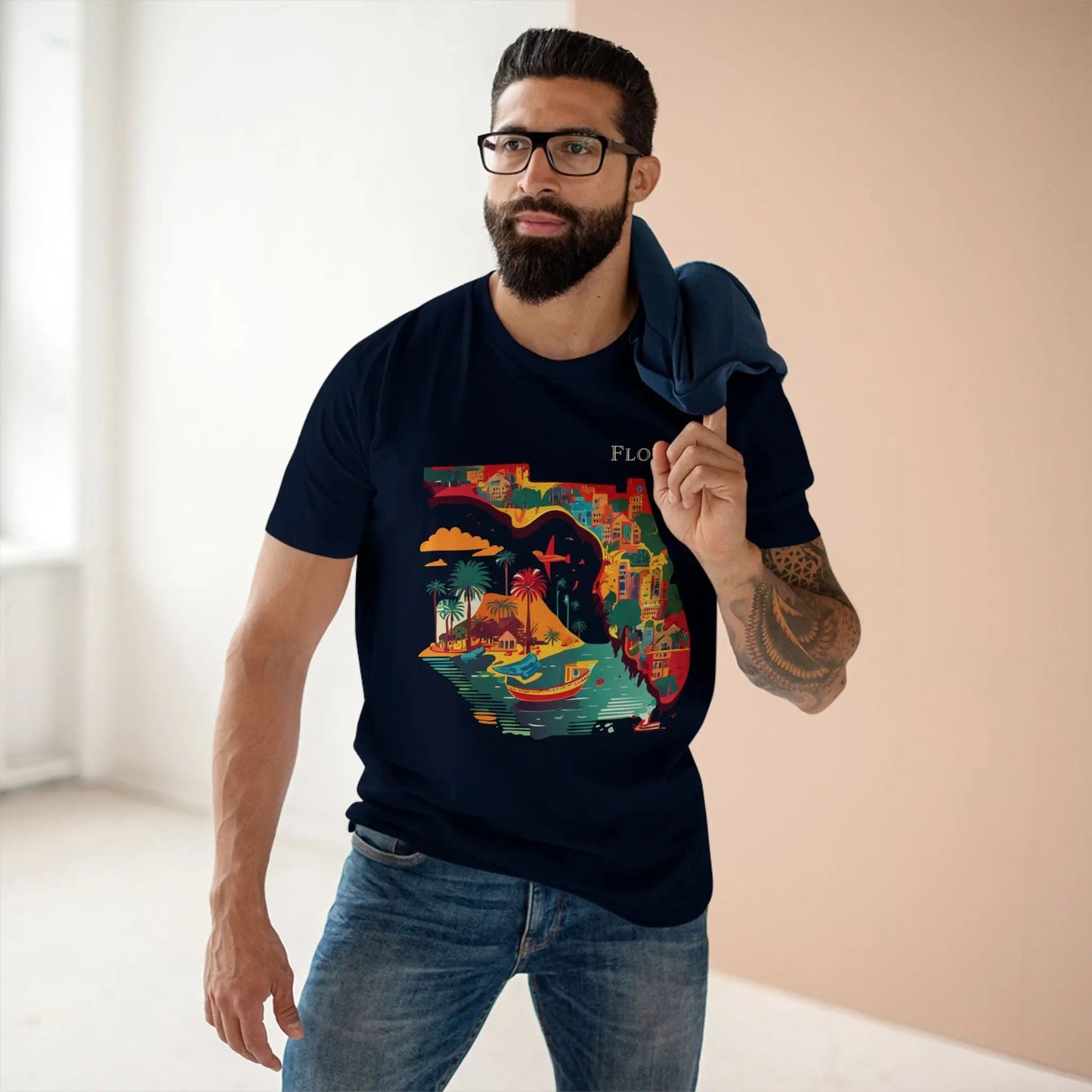 Florida State Shirt Unisex Premium Cotton Tee With Original Art By Retro2Nova Art Collection