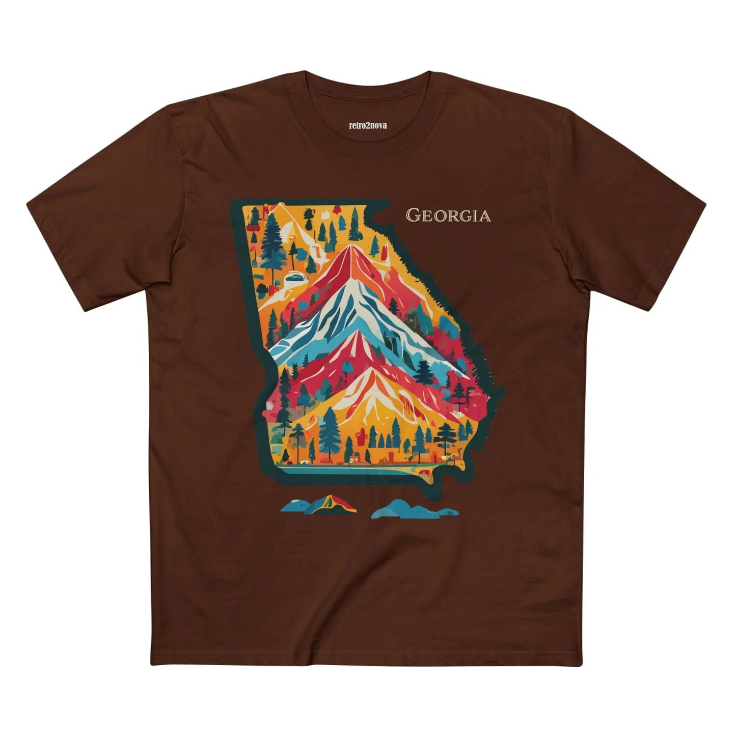 Georgia US State Shirts Unisex Premium Cotton Tee With Original Art Design From Retro2Nova