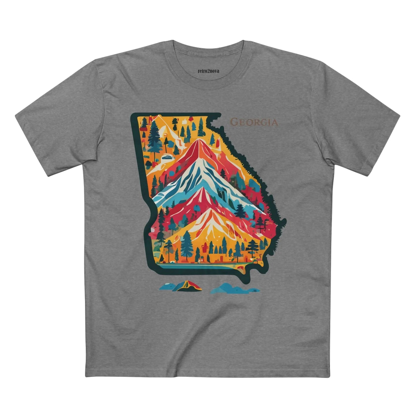 Georgia US State Shirts Unisex Premium Cotton Tee With Original Art Design From Retro2Nova