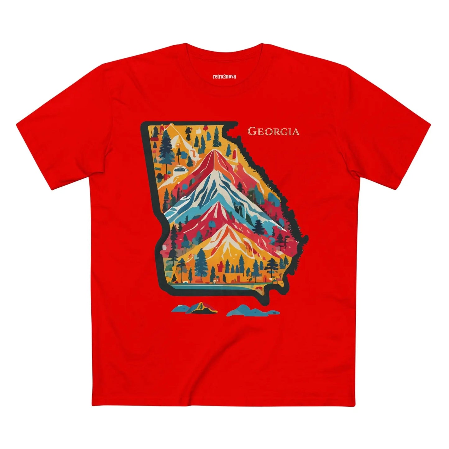 Georgia US State Shirts Unisex Premium Cotton Tee With Original Art Design From Retro2Nova