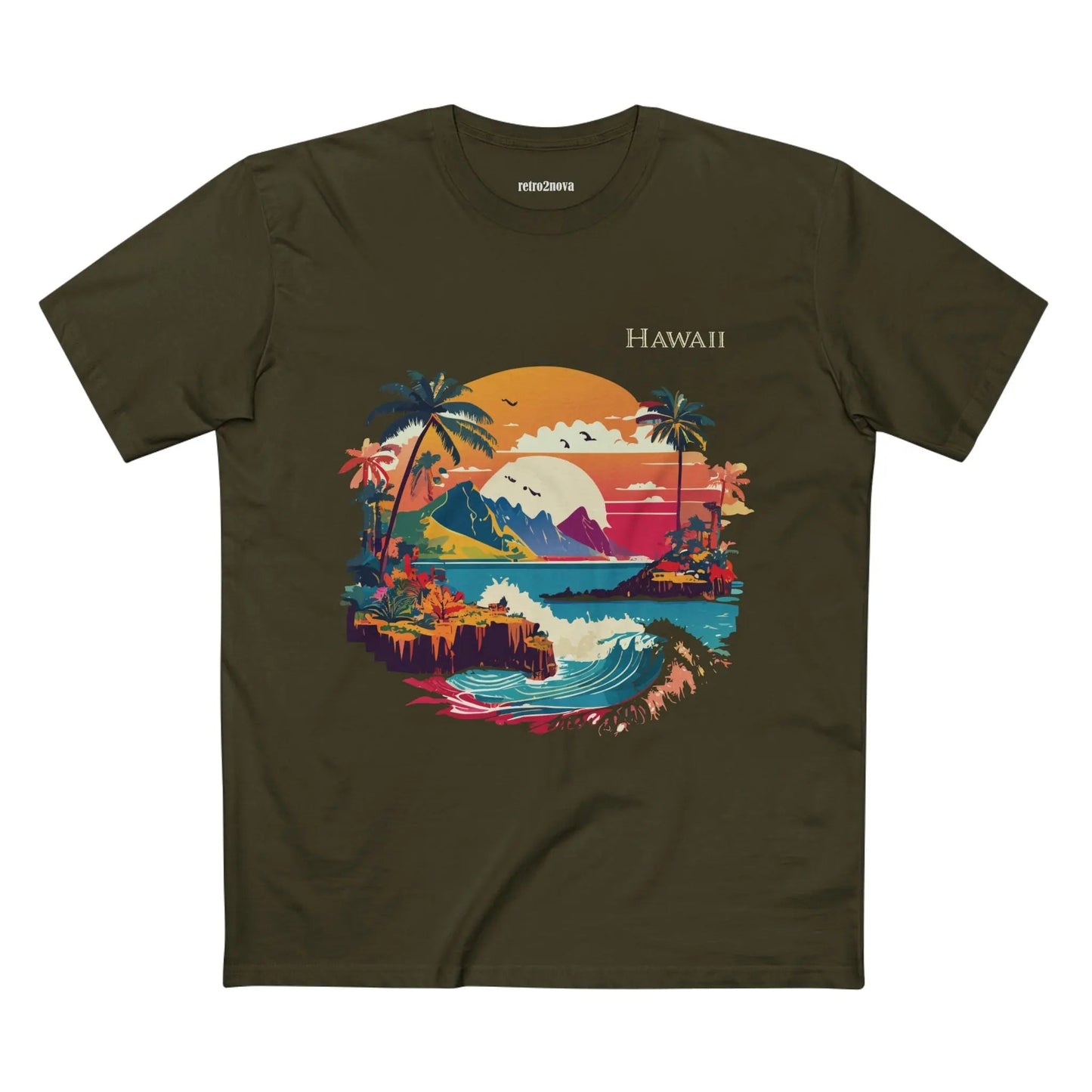 US State Shirts Hawaii Shirt Premium Unisex Cotton Tee With Original Art Design Collection