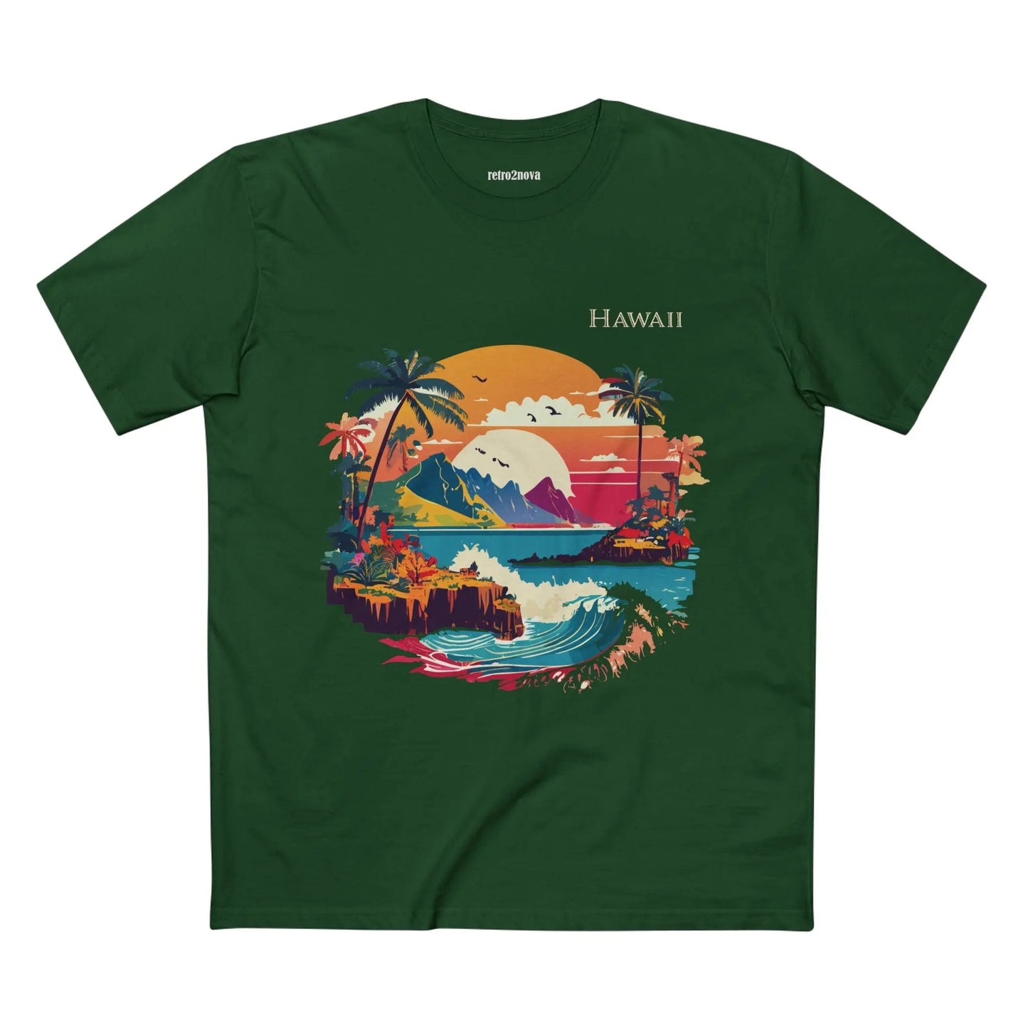 US State Shirts Hawaii Shirt Premium Unisex Cotton Tee With Original Art Design Collection