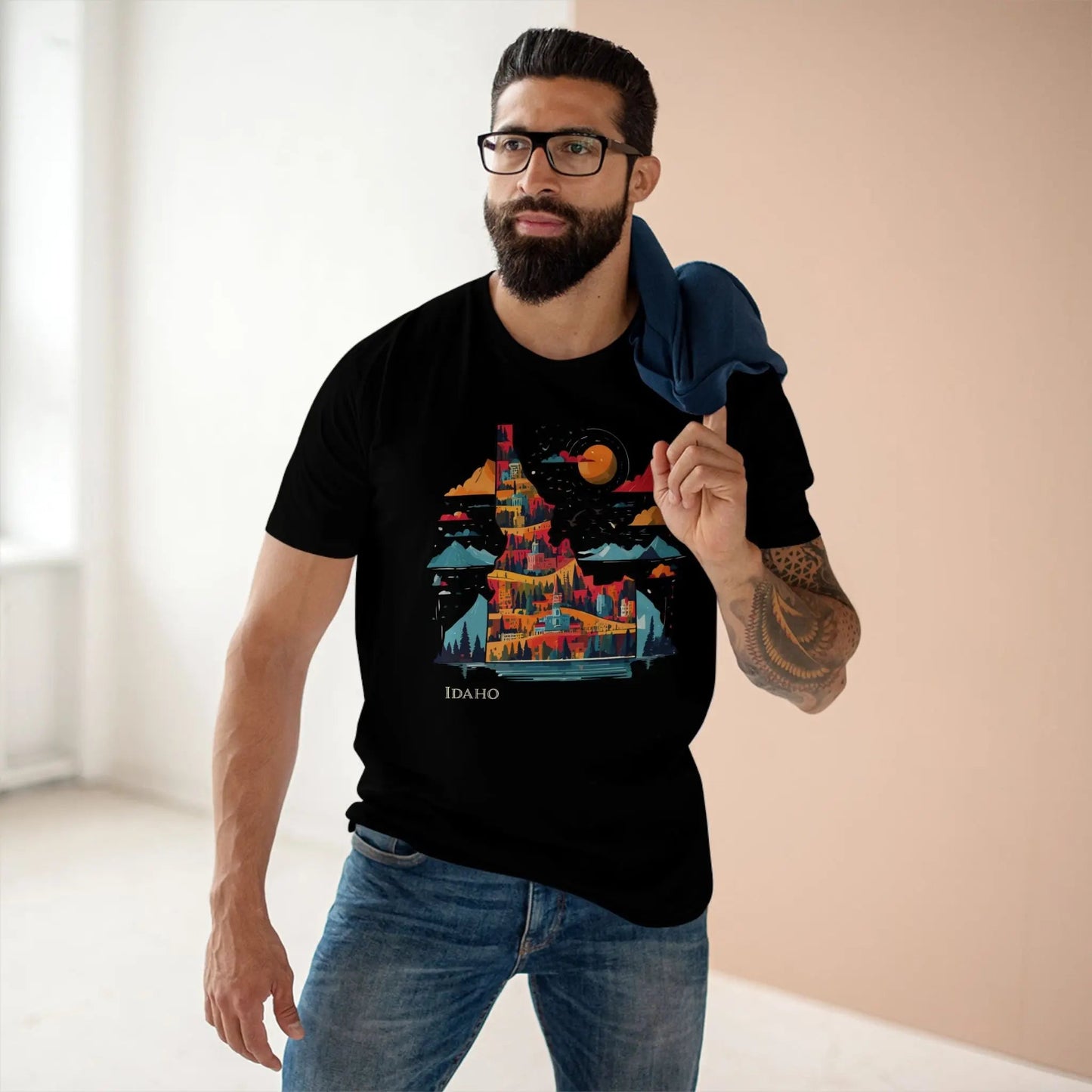 Idaho State Shirt Unisex Premium Cotton Art Tee From Retro2Nova Art Collection Exclusive Edition