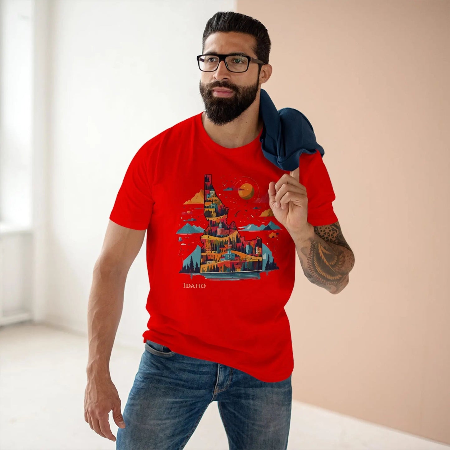 Idaho State Shirt Unisex Premium Cotton Art Tee From Retro2Nova Art Collection Exclusive Edition
