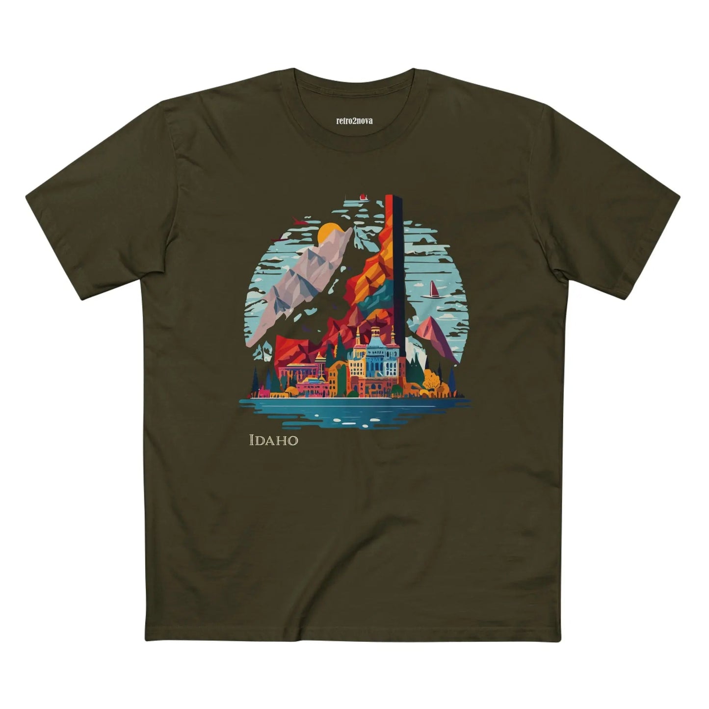 Idaho State Graphic Unisex 100 Cotton Tee 35