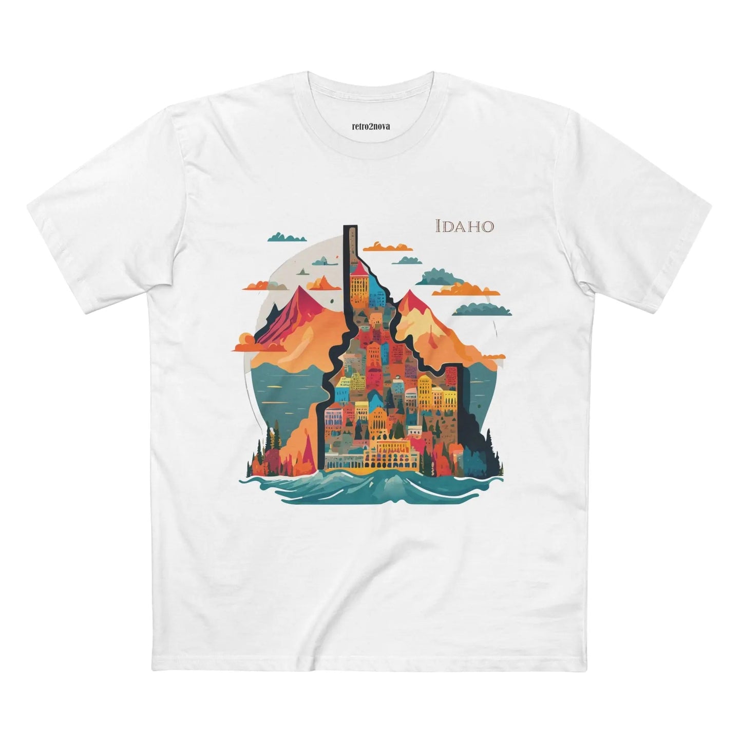 Idaho State Shirt Unisex Premium Cotton Tee With Original Retro2Nova Artwork Art Collection
