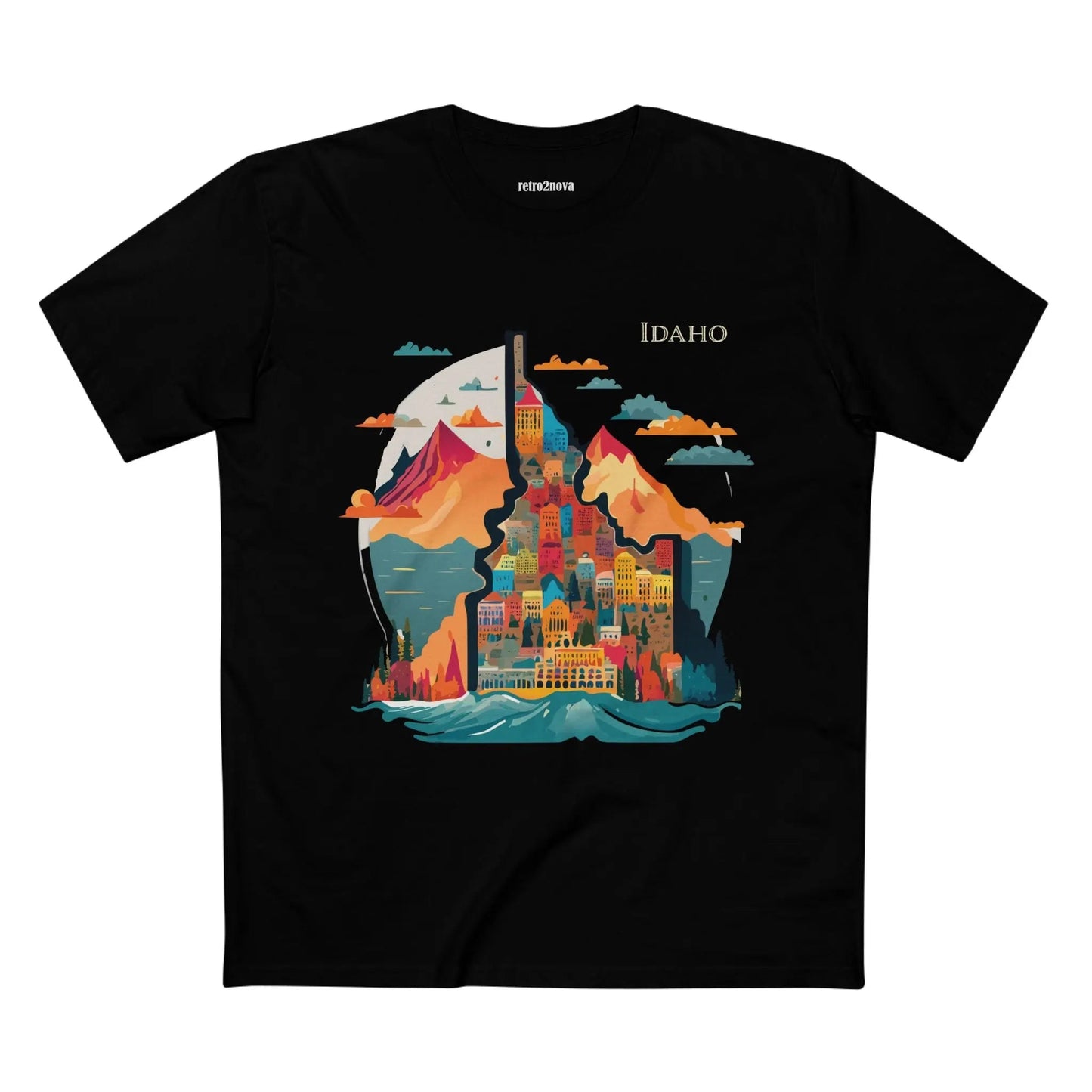 Idaho State Shirt Unisex Premium Cotton Tee With Original Retro2Nova Artwork Art Collection