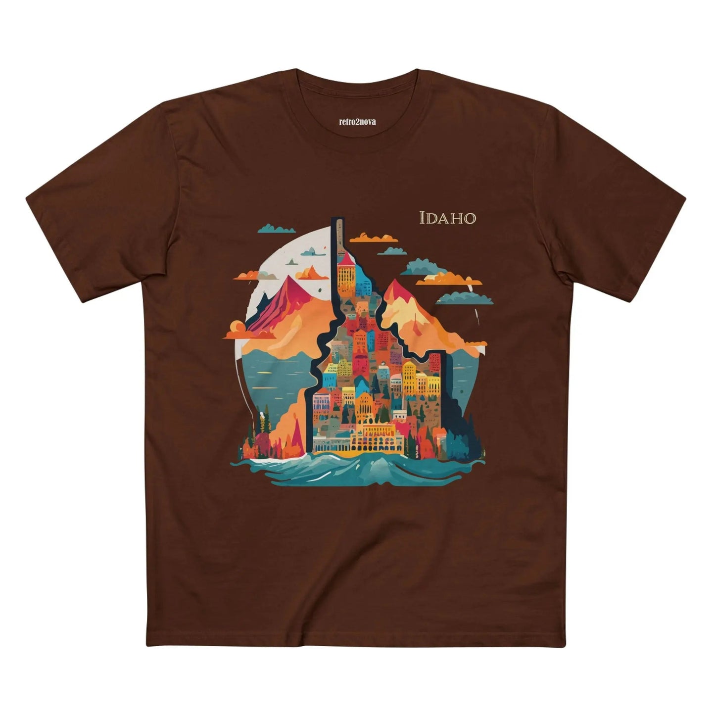 Idaho State Shirt Unisex Premium Cotton Tee With Original Retro2Nova Artwork Art Collection