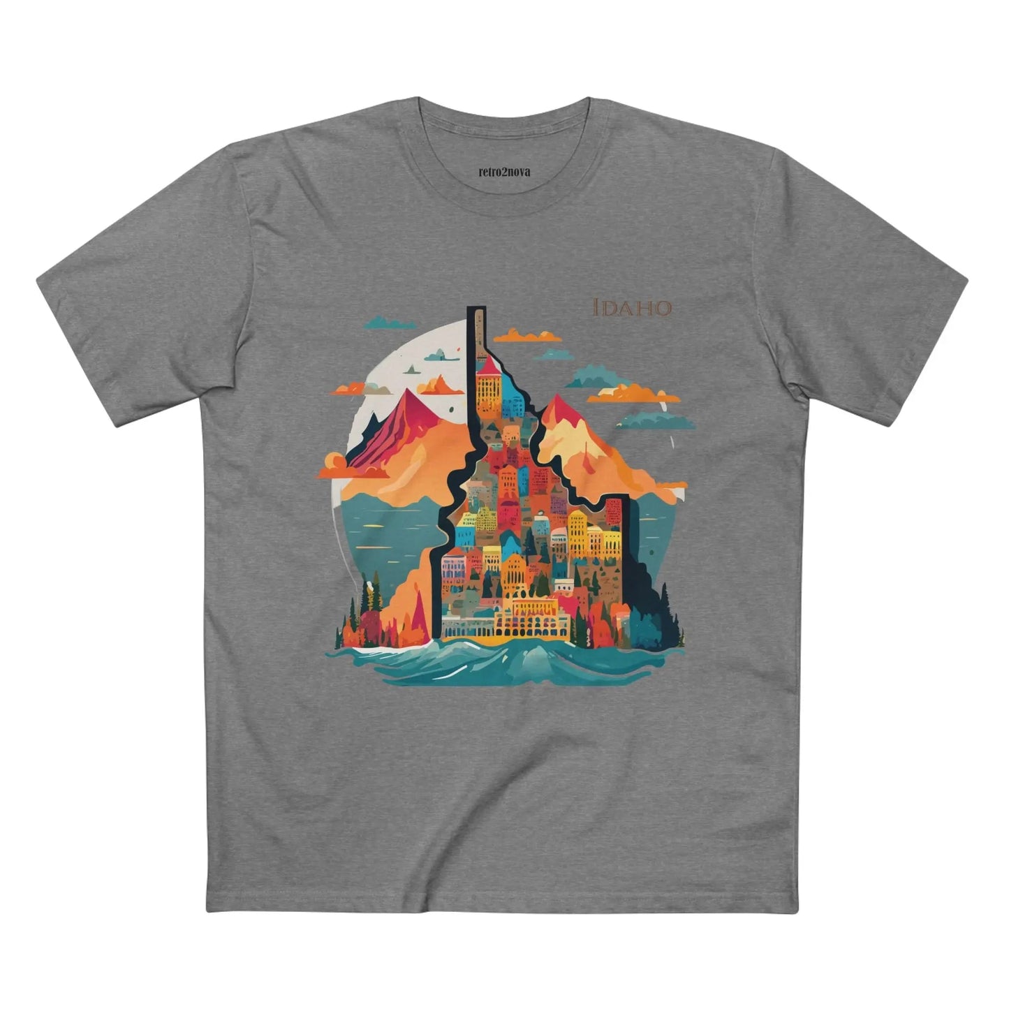 Idaho State Shirt Unisex Premium Cotton Tee With Original Retro2Nova Artwork Art Collection