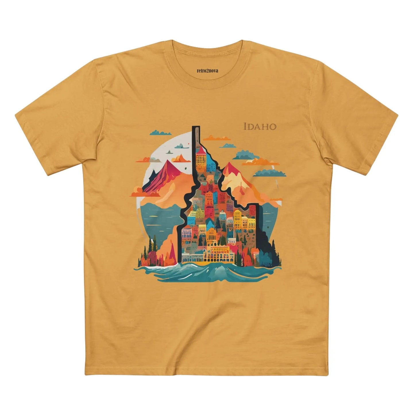 Idaho State Shirt Unisex Premium Cotton Tee With Original Retro2Nova Artwork Art Collection
