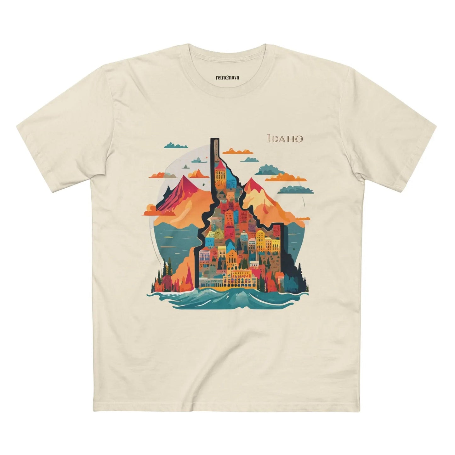 Idaho State Shirt Unisex Premium Cotton Tee With Original Retro2Nova Artwork Art Collection