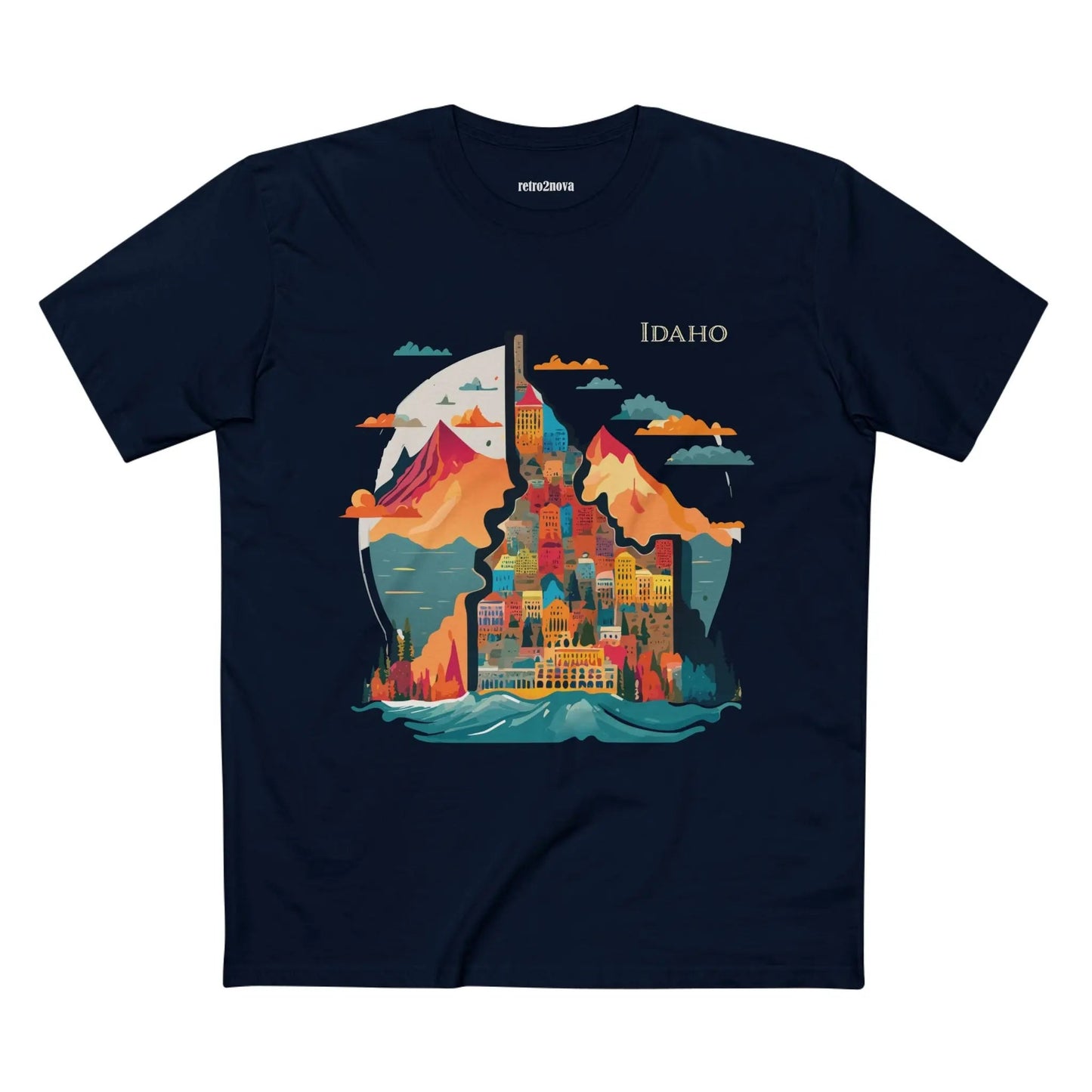 Idaho State Shirt Unisex Premium Cotton Tee With Original Retro2Nova Artwork Art Collection