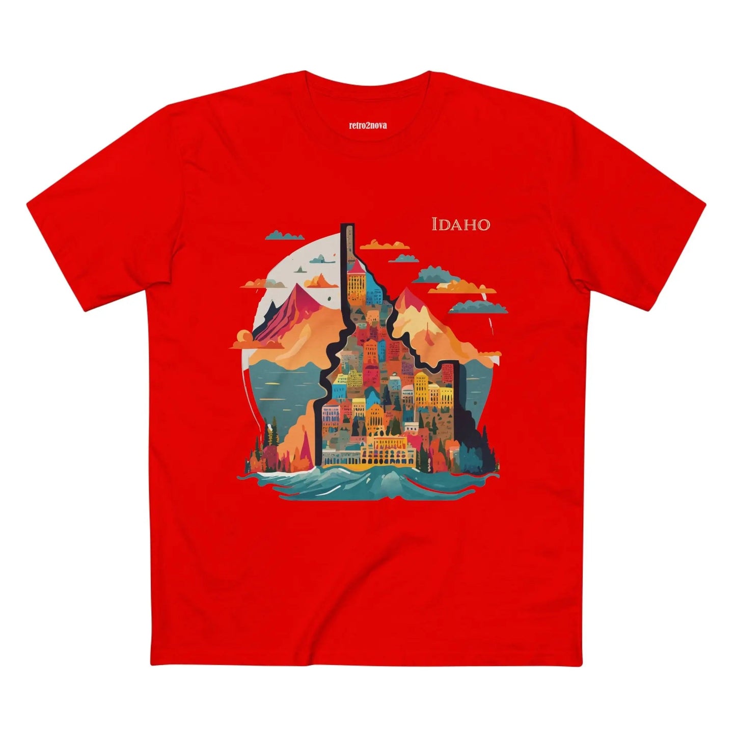 Idaho State Shirt Unisex Premium Cotton Tee With Original Retro2Nova Artwork Art Collection