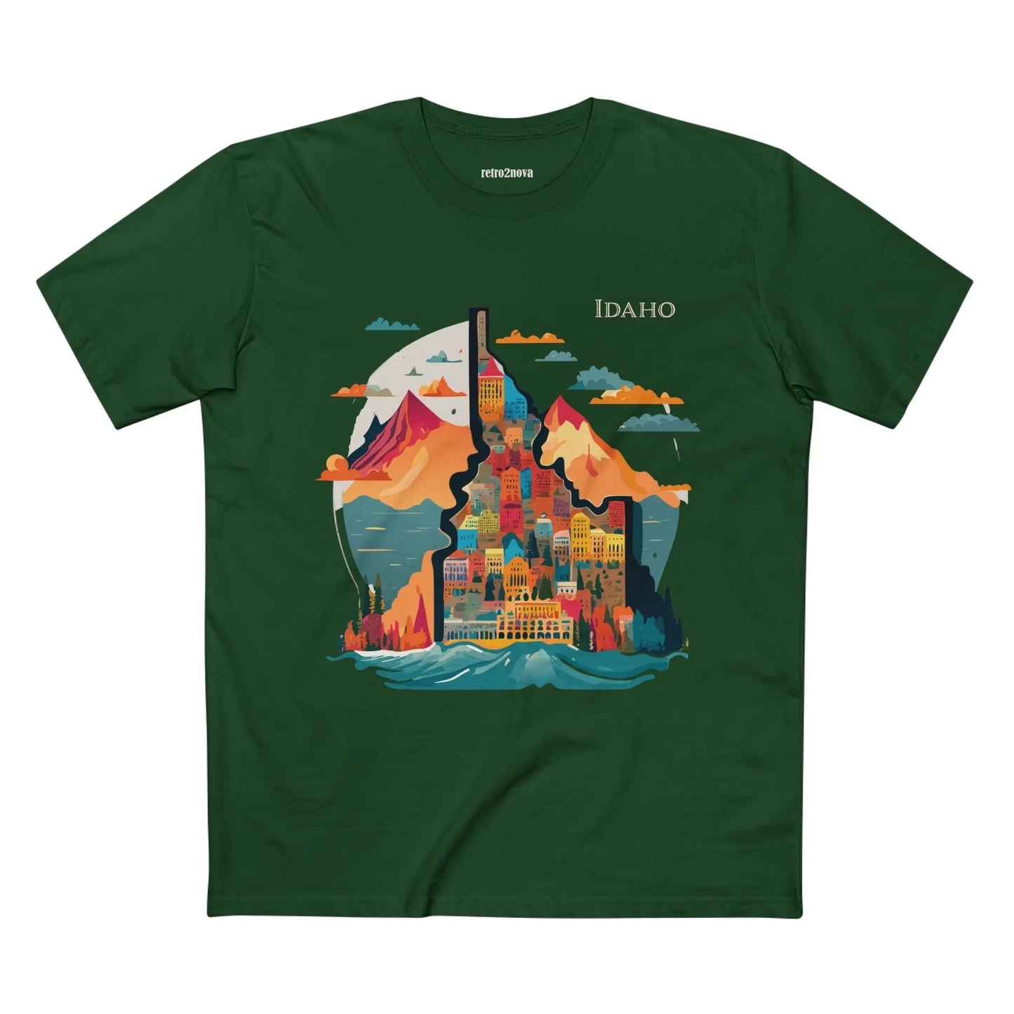 Idaho State Shirt Unisex Premium Cotton Tee With Original Retro2Nova Artwork Art Collection