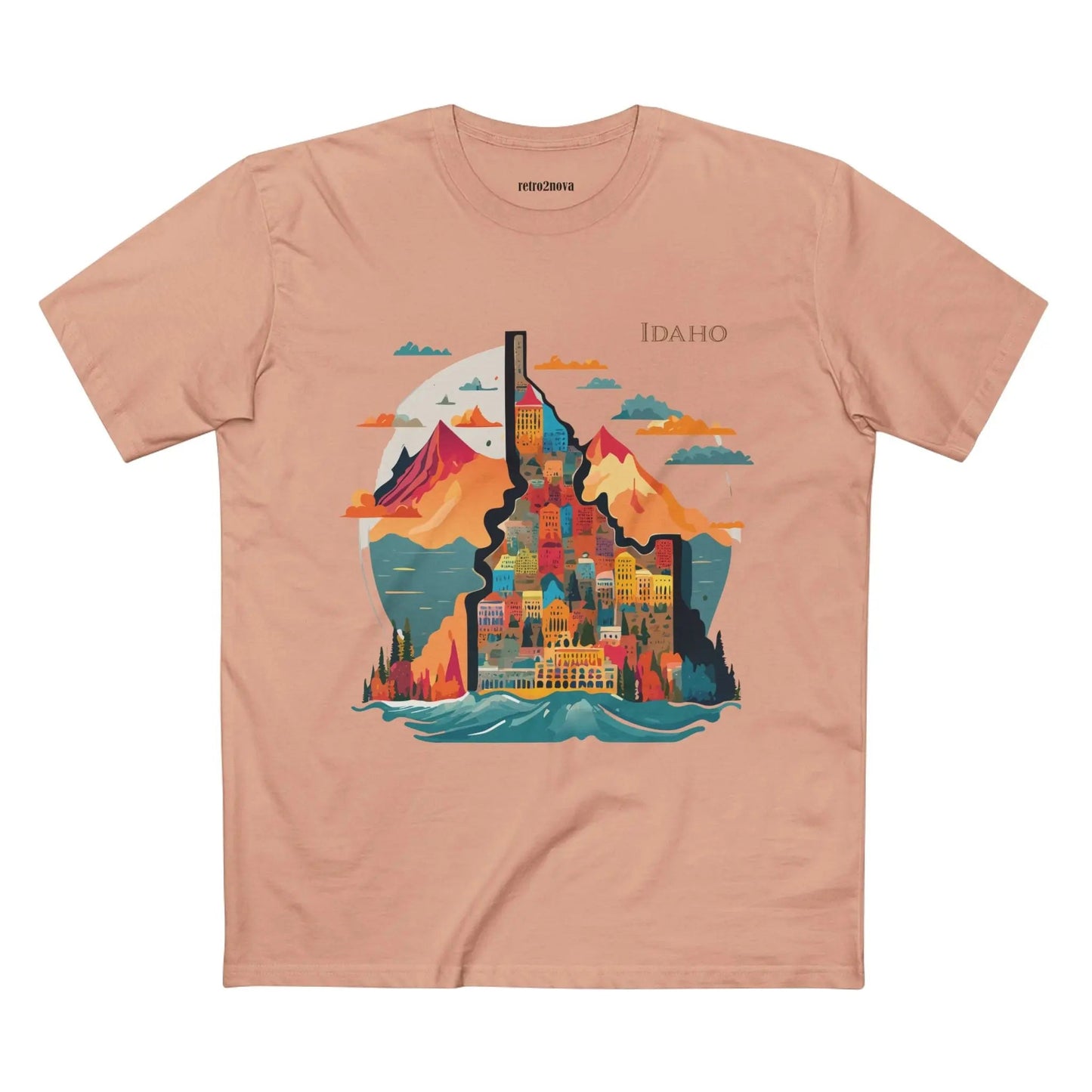 Idaho State Shirt Unisex Premium Cotton Tee With Original Retro2Nova Artwork Art Collection