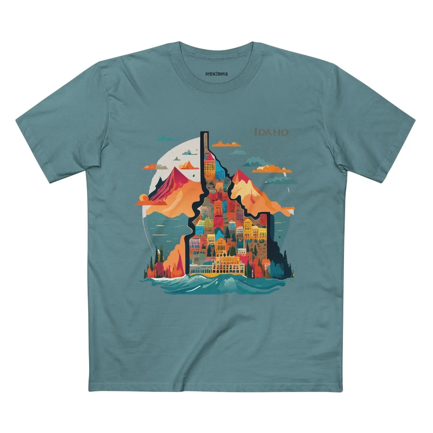 Idaho State Shirt Unisex Premium Cotton Tee With Original Retro2Nova Artwork Art Collection