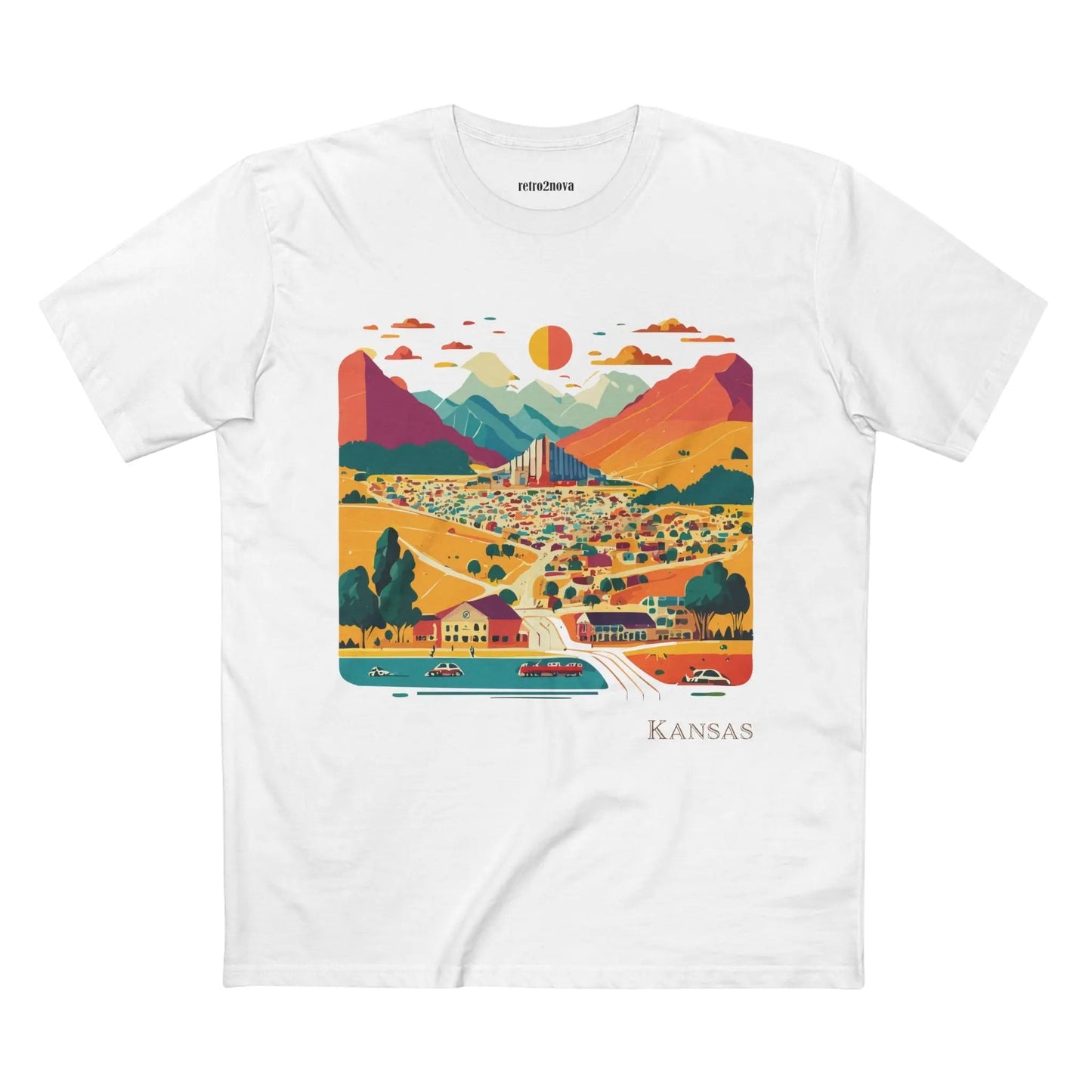 Kansas State Shirt Unisex Premium Cotton Tee With Original Art Design By Retro2Nova