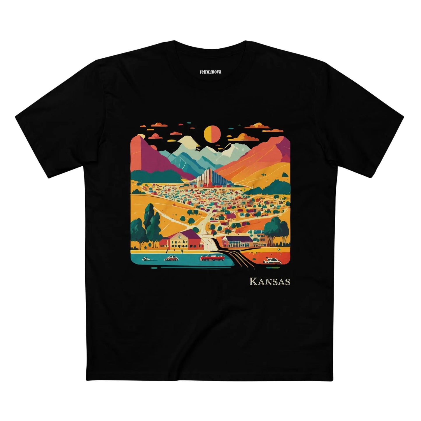 Kansas State Shirt Unisex Premium Cotton Tee With Original Art Design By Retro2Nova