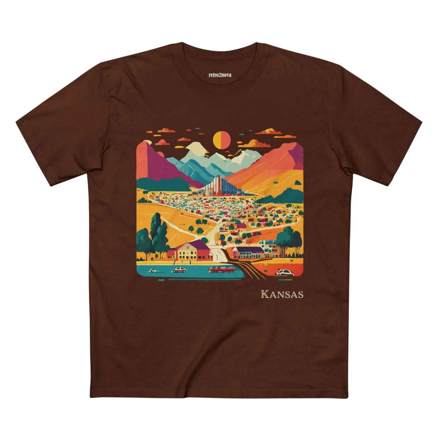 Kansas State Shirt Unisex Premium Cotton Tee With Original Art Design By Retro2Nova
