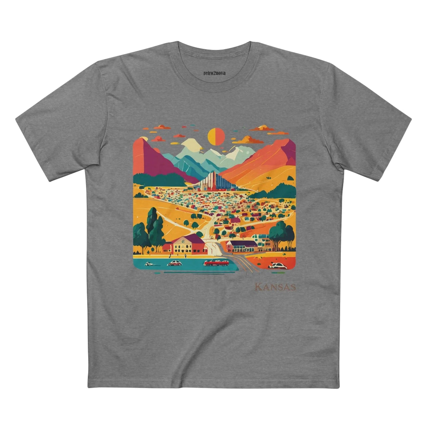 Kansas State Shirt Unisex Premium Cotton Tee With Original Art Design By Retro2Nova