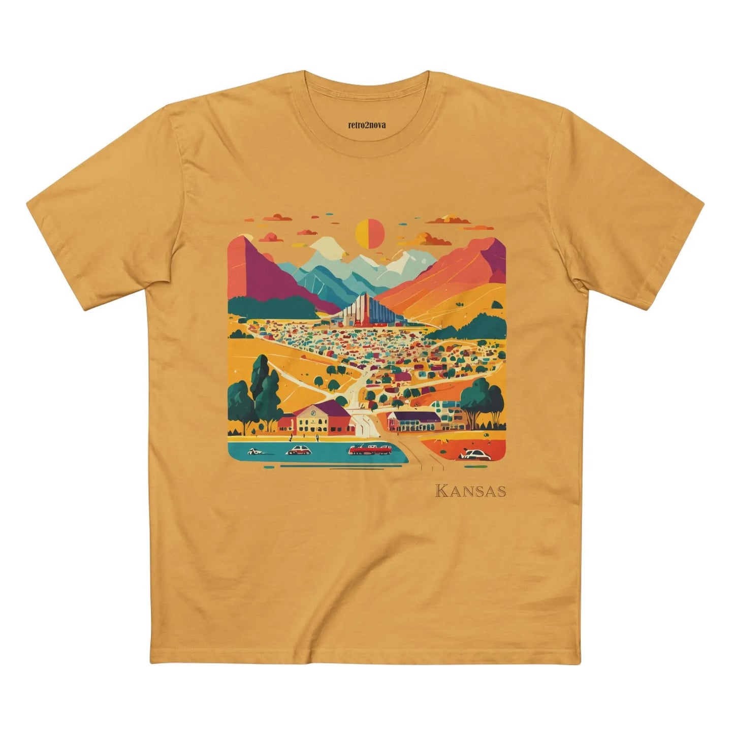 Kansas State Shirt Unisex Premium Cotton Tee With Original Art Design By Retro2Nova
