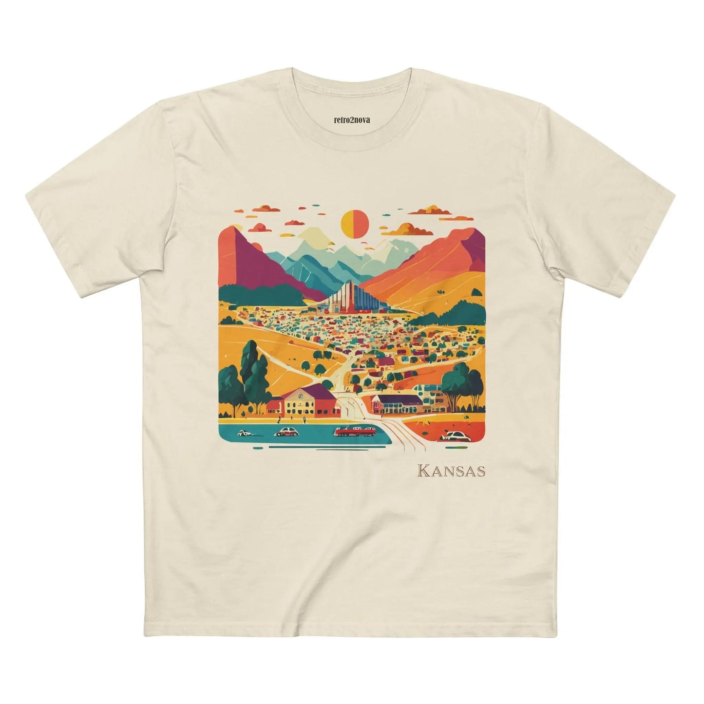 Kansas State Shirt Unisex Premium Cotton Tee With Original Art Design By Retro2Nova