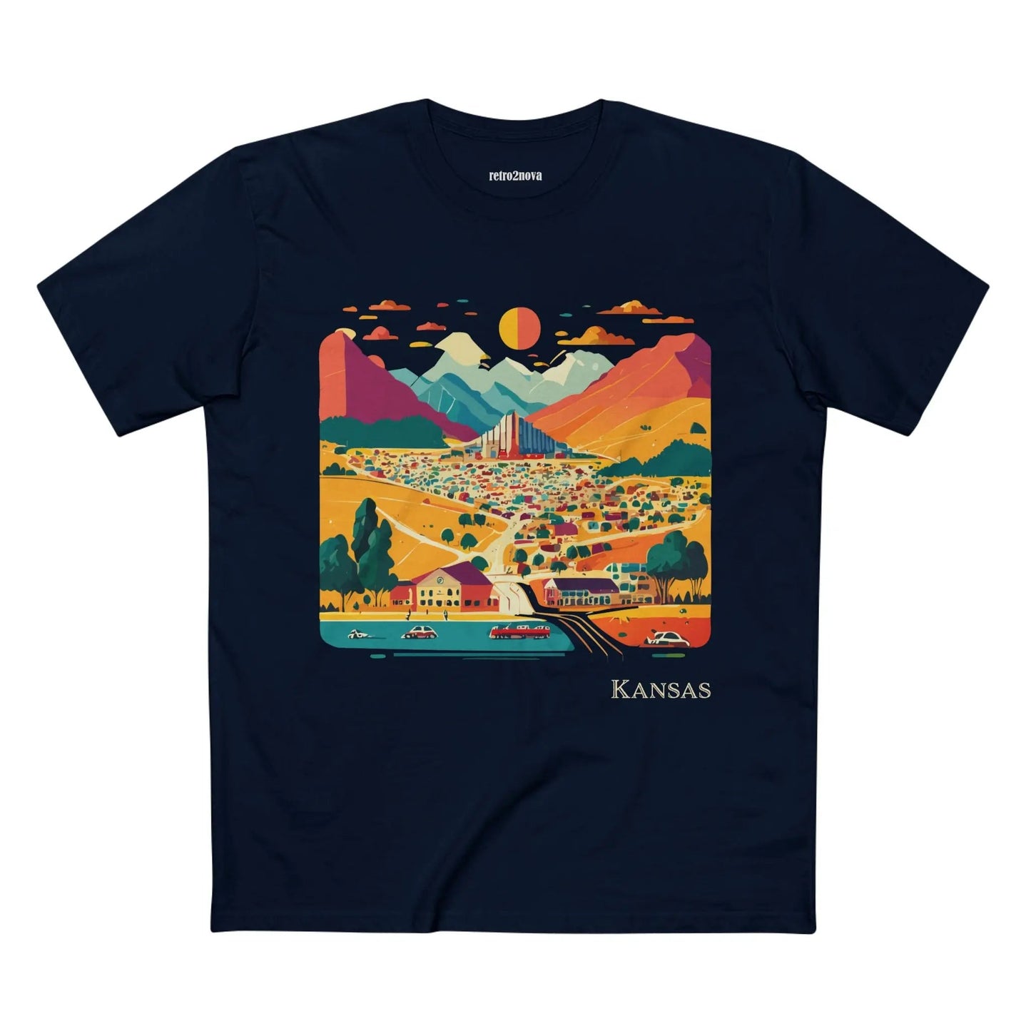Kansas State Shirt Unisex Premium Cotton Tee With Original Art Design By Retro2Nova