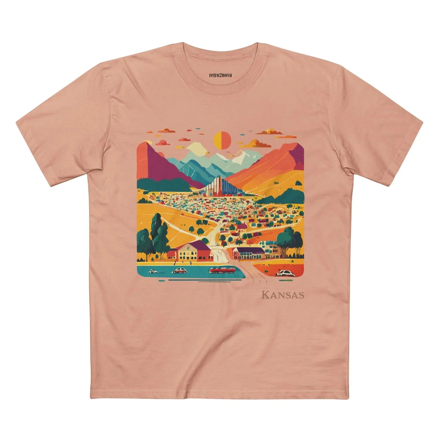 Kansas State Shirt Unisex Premium Cotton Tee With Original Art Design By Retro2Nova