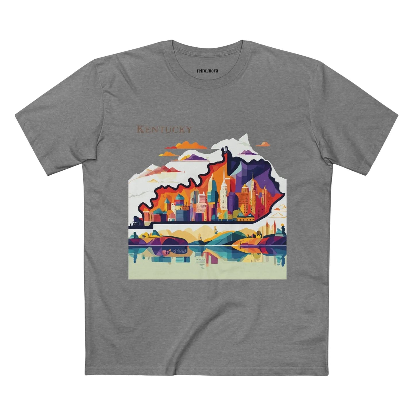 Kentucky State Shirt By Retro2Nova Unisex Premium Cotton Tee Original Art Design