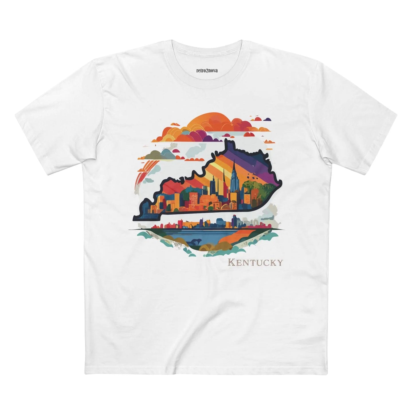 Kentucky State Shirt Unisex Premium Cotton Tee With Original Art By Retro2Nova Art Collection